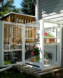 Small greenhouse by DesignDreamsbyAnne.blogspot.ca via Hometalk.com.