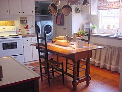 This French Country kitchen is actually in an American double wide trailer. Photo and kitchen by Magazine Your Home via Hometalk.com.