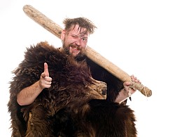 Photo of dudebro cave man by Ershova_Veronika/istockphoto.com.