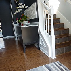 Slate stair risers and photo via Ana M. via Hometalk.com.