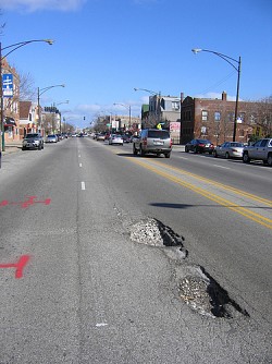 Photo of potholes in Chicago by DDohler/Flickr.