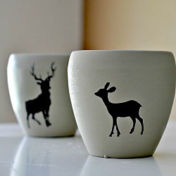 Deer flowerpots and photo by Tara @Suburble via Hometalk.com.