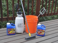 The author's deck cleaning set. (Photo by Kevin Stevens.)