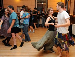 A contra dance at the Guiding Star Grange. Photo via Guidingstargrange.org.