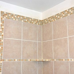 Photo and tile work by KMS Woodworks.