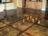 acid stained floor