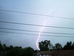 Lightning can cause power surges, which can cause one to lose data. 