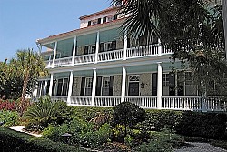This is haint blue, on a house in Charleston. (Photo: D&amp;S McSpadden/Flickr.)