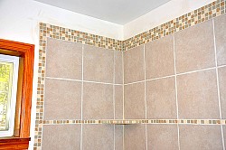 Tile job and photo by KMS Woodworks.