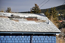 Roof damage in my town.