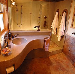 This is a beautiful spa-like bathroom by Mandella Design. Photo via jghent/Flickr.