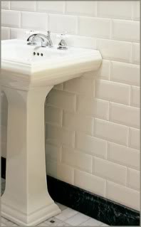 Subway tile in bathroom Subway tile in bathroom