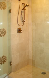 Marble tile shower Marble tile shower