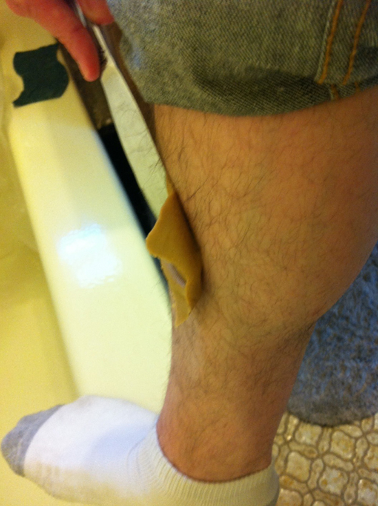 Shaving with peanut butter. Don't try this at home.