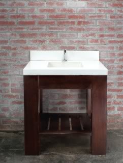 sink and vanity- concrete