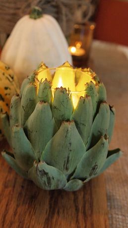 Artichoke candle holder by fourthirtyfour.com via Hometalk.com. Artichoke candle holder by fourthirtyfour.com via Hometalk.com.