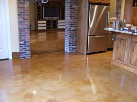 acid stained floor