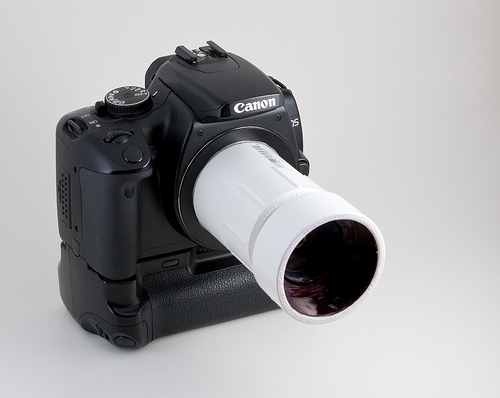 One clever DIYer made a camera lens from a PVC pipe. (Photo: daveoratox's buddy icon 	 daveoratox/Flickr)