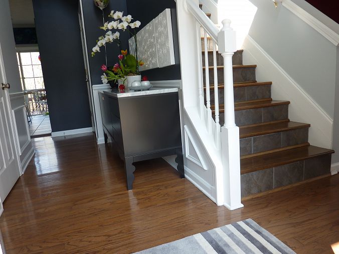 Slate stair risers and photo via Ana M. via Hometalk.com.