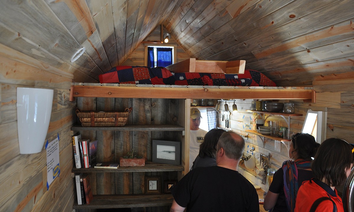Inside Cris and Merete's tiny house. Photo by the author. Inside Cris and Merete's tiny house. Photo by the author.