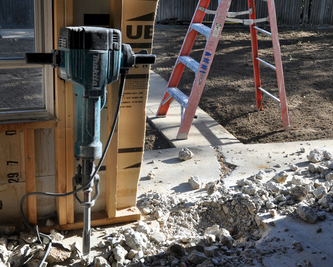 I'll show you how to use a jackhammer without injuring yourself. --Kevin I'll show you how to use a jackhammer without injuring yourself. --Kevin