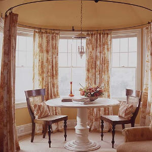 circular bay window curtain