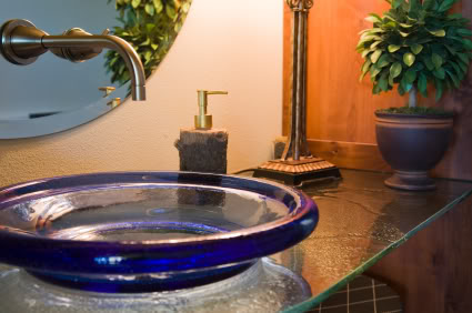 glass vessel sink