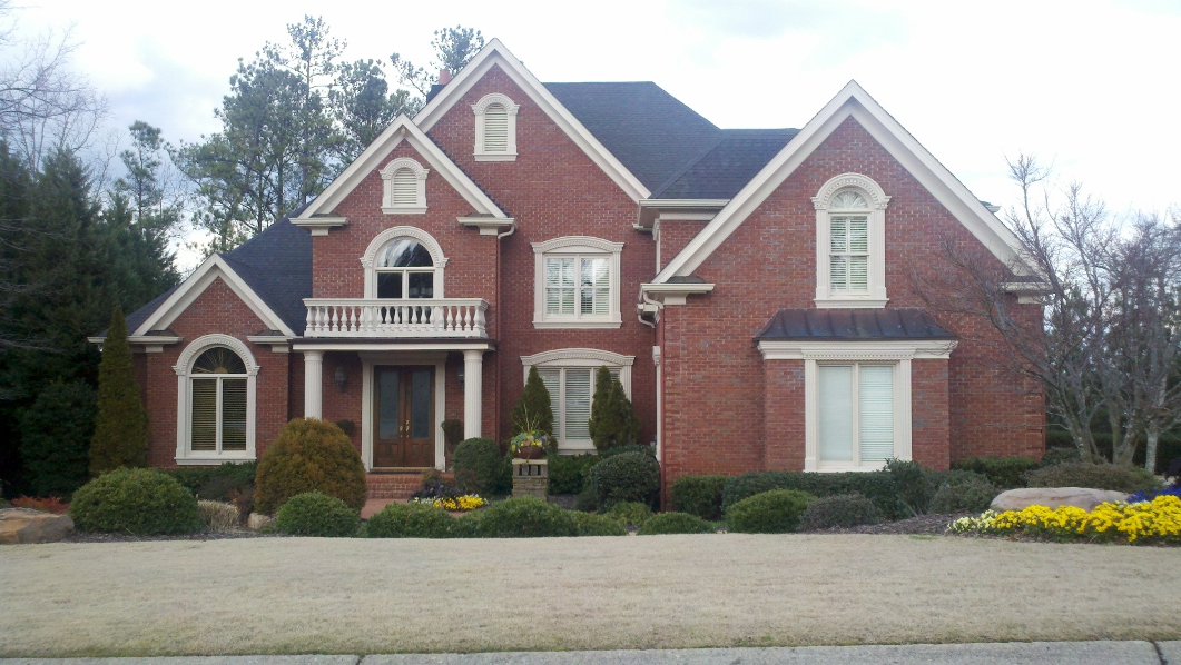 Traditional style: the home that Whitney Houston shared with Bobby Brown in Atlanta’s Country Club of The South at 1014 Tullamore Place.