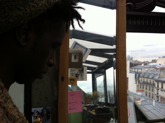 Williams at one of his apartment's many windows