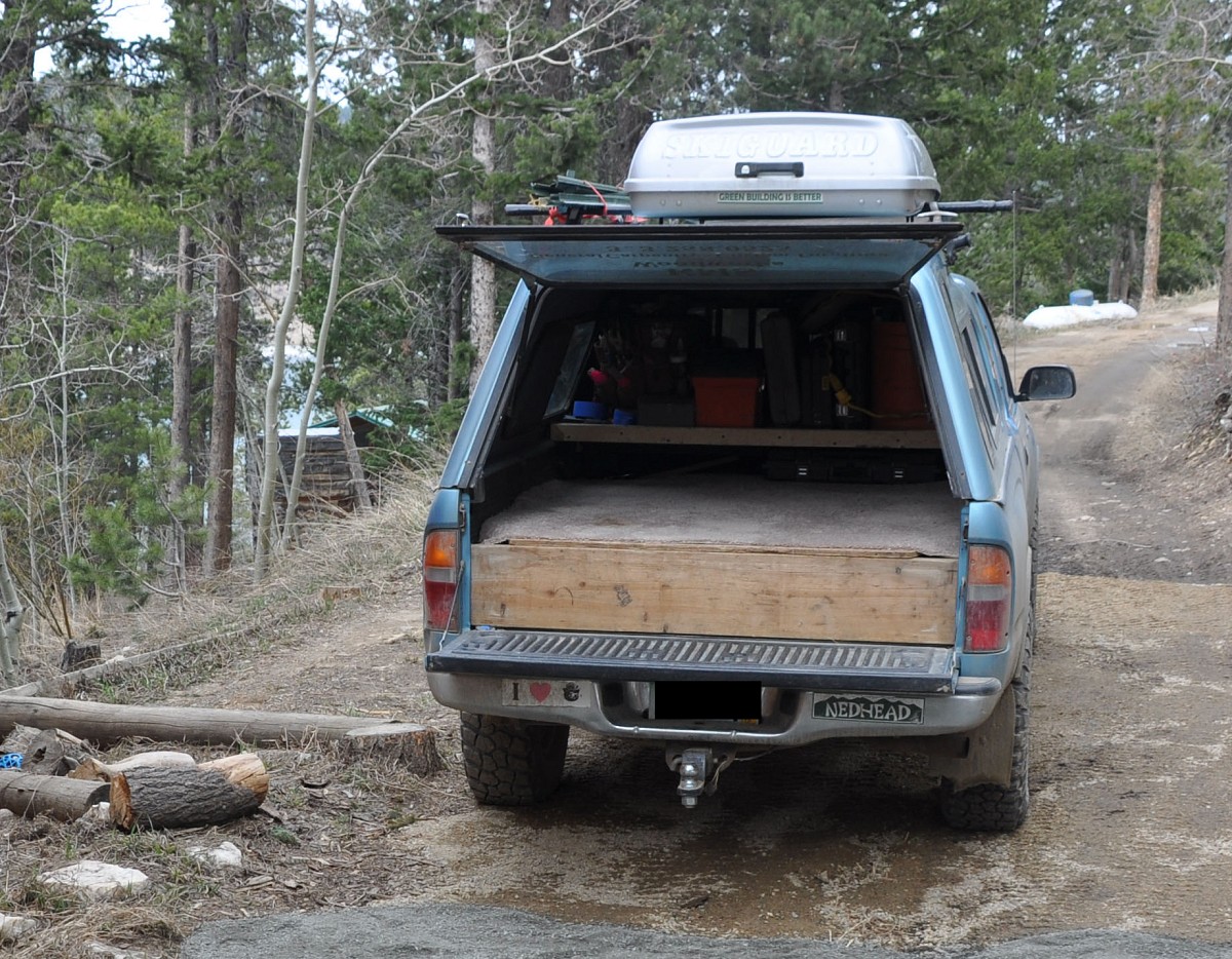 Here's the shelving I built into the bed of my truck. You can see how I store my tools there. Here's the shelving I built into the bed of my truck. You can see how I store my tools there.