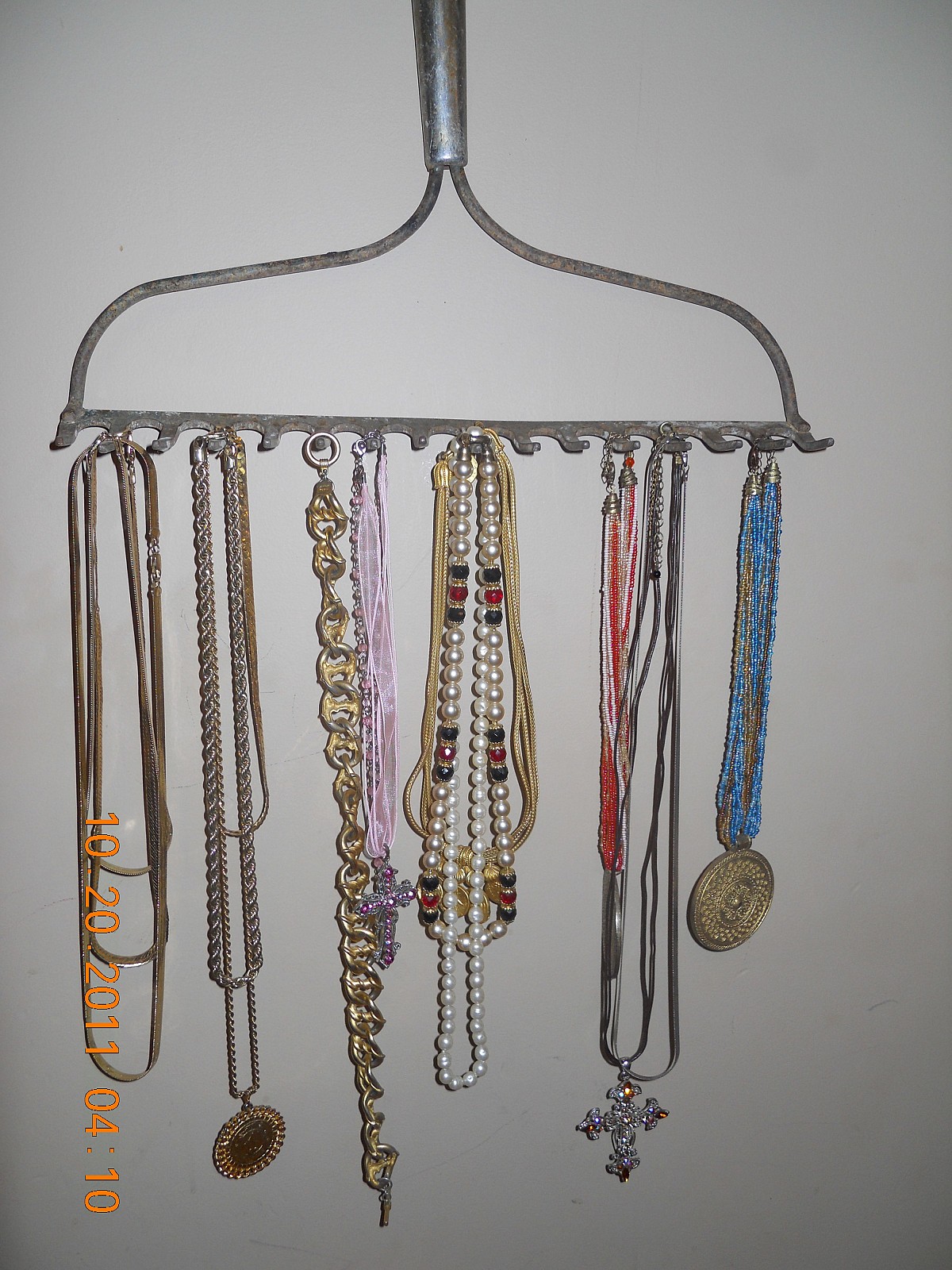 Rake head necklace rack by Lee Anne Culpepper. Rake head necklace rack by Lee Anne Culpepper.