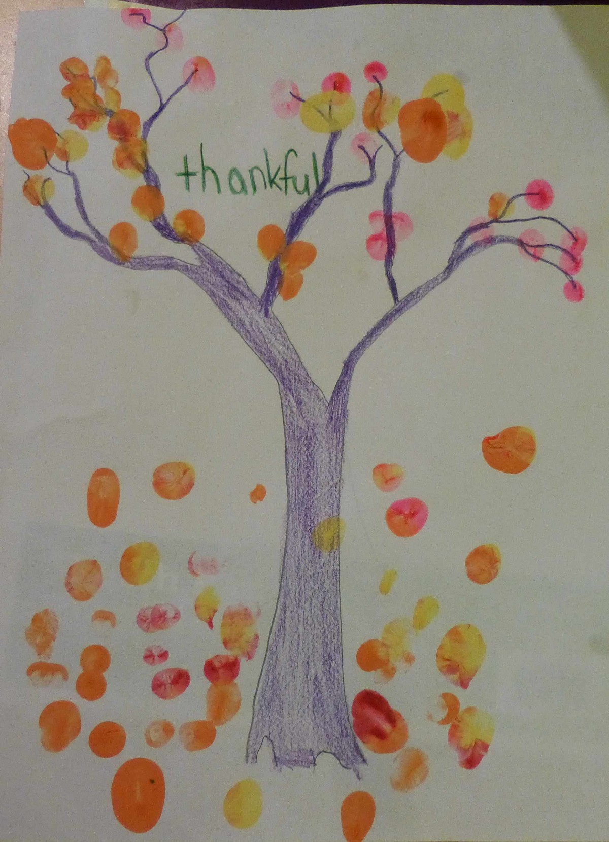 This is our vision of the Thankful Thumbprint Tree. This is our vision of the Thankful Thumbprint Tree.