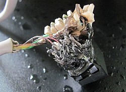 short circuit by water