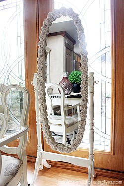 Rosette framed mirror via Hometalk