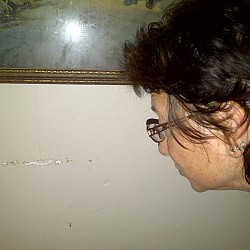 Am I obsessed with fixing this gouged bit of wall? No, because I have friends and a life.