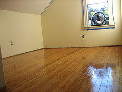 sanding hardwood floor
