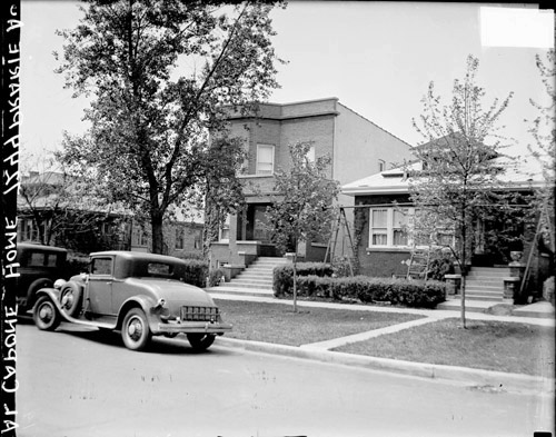Al Capone's home at 7244 S. Prairie Ave. [via Wikimedia]