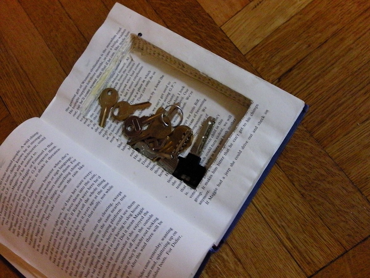 Tip #1 for upcycling old books: The Secret Stash.