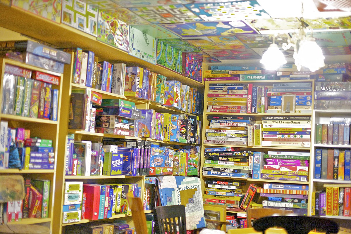 Photo of totally impressive game closet by Sayward Rebhal. Photo of totally impressive game closet by Sayward Rebhal.