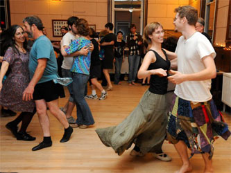 A contra dance at the Guiding Star Grange. Photo via Guidingstargrange.org.