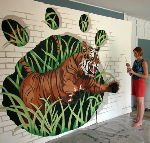 trompe l'oeil mural