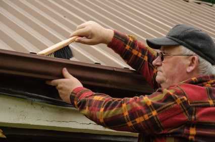 Cleaning the gutter