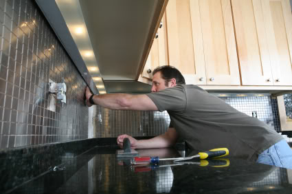 Backsplash installation