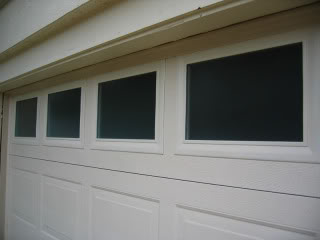 close up garage windows