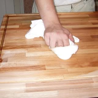 mineral oil on wood