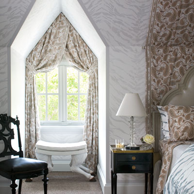 unusual shape drapery