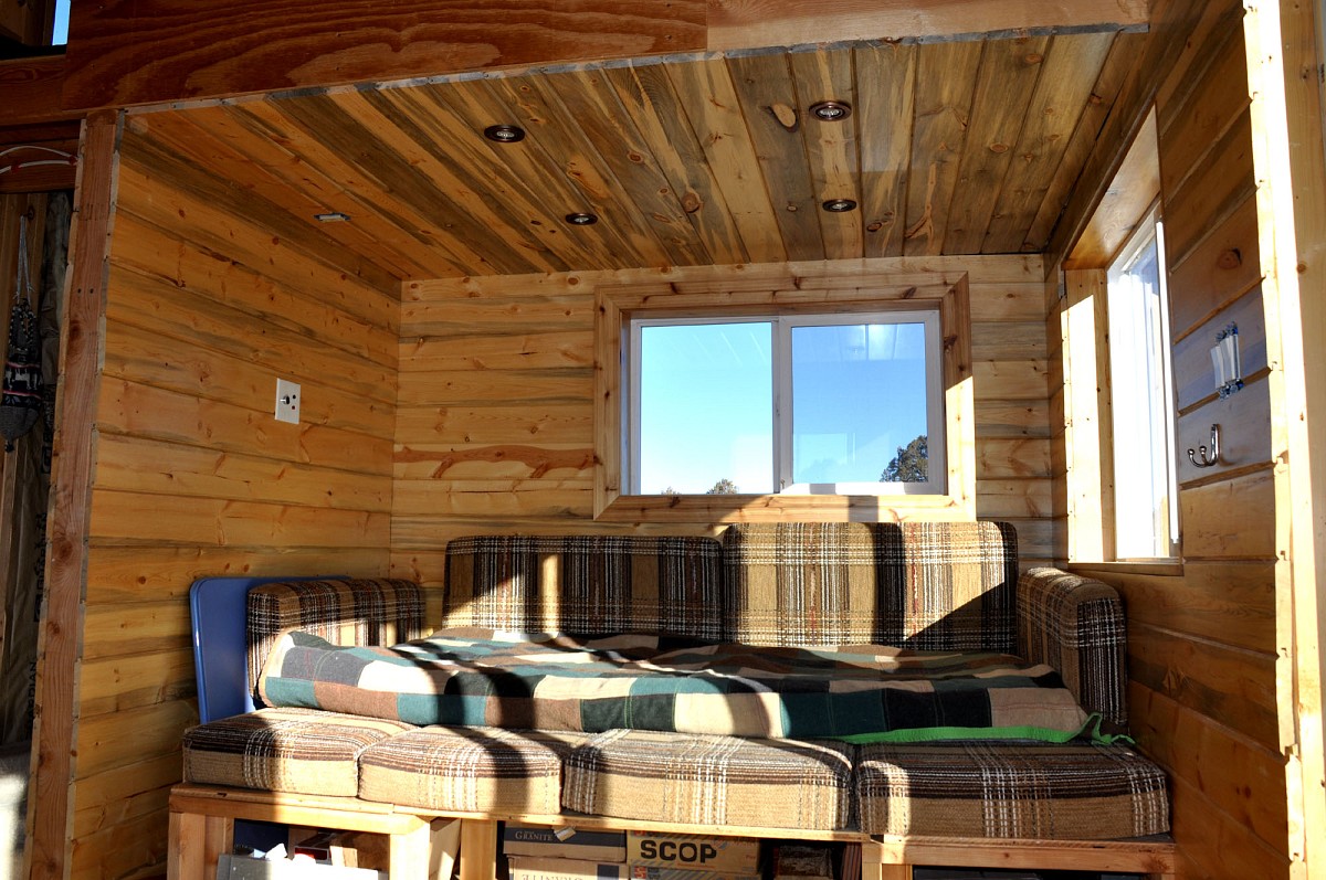 The cabin stays warm just from the sun. --Kevin