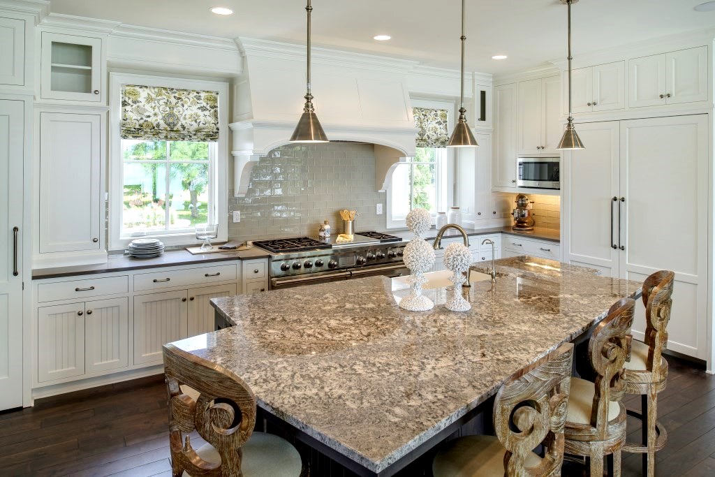 Beautiful brown granite kitchen island / courtesy Coldspring Beautiful brown granite kitchen island / courtesy Coldspring