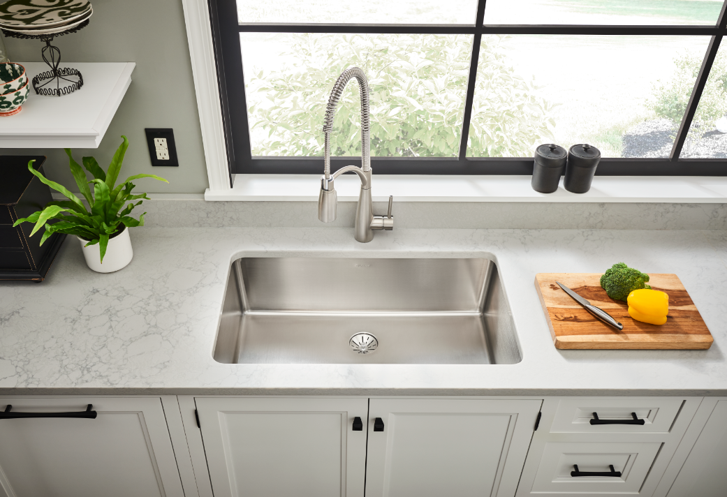 Iconix single bowl sink/Courtesy of Elkay (white) Iconix single bowl sink/Courtesy of Elkay (white)
