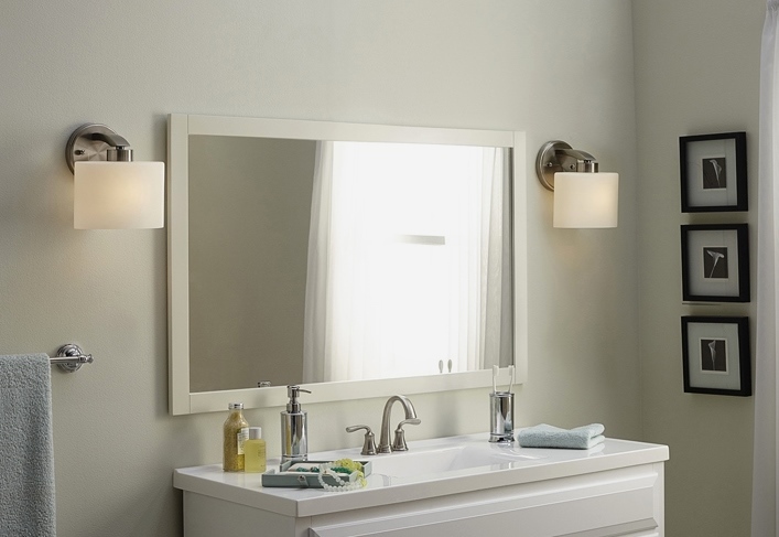 Bathroom wall sconces/Courtesy of Lowe's